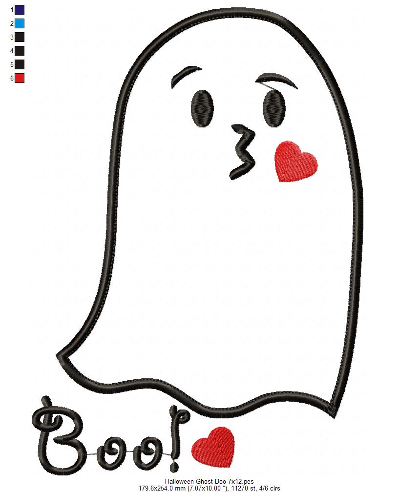Halloween Ghost Boo - Applique