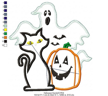 Halloween Friends - Applique