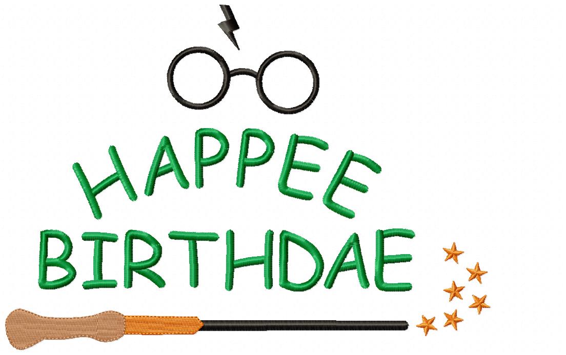 Happee Birthdae - Fill Stitch