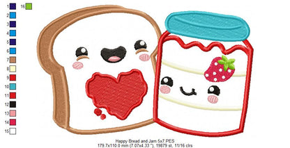Happy Bread and Jam - Applique