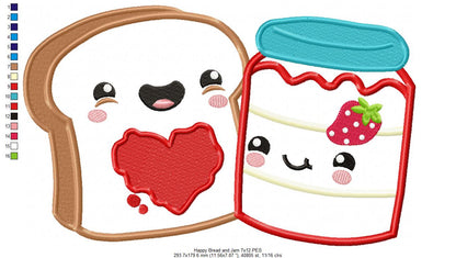 Happy Bread and Jam - Applique