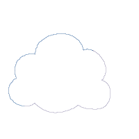 Happy Cloud with Rainbow - Applique