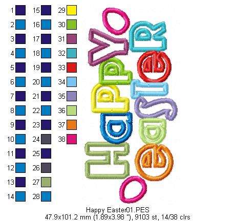 Happy Easter -  Applique