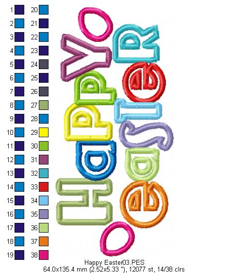 Happy Easter -  Applique