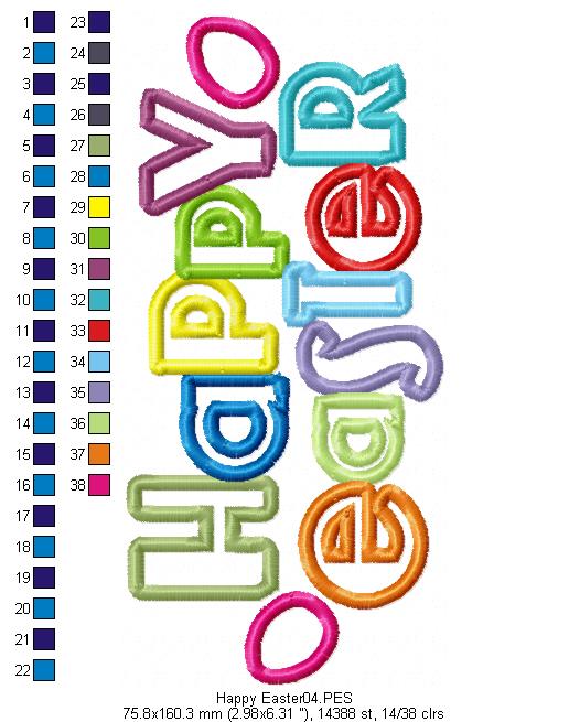 Happy Easter -  Applique