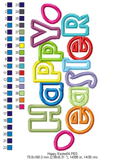 Happy Easter -  Applique