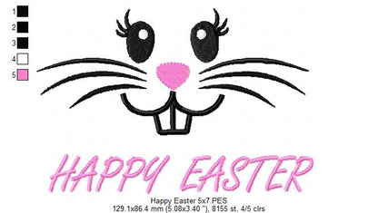 Happy Easter  - Fill Stitch