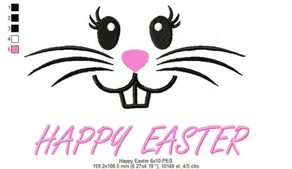 Happy Easter  - Fill Stitch