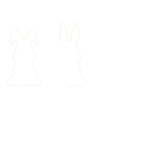 Three Bunnies Happy Easter - Raggy Applique