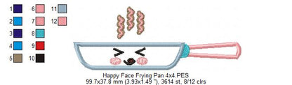 Happy Face Frying Pan - Applique