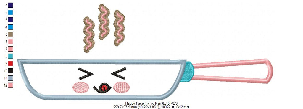 Happy Face Frying Pan - Applique