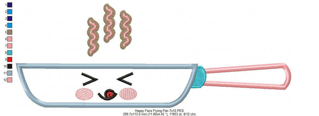 Happy Face Frying Pan - Applique