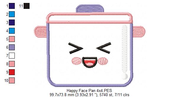Happy Face Pan - Applique