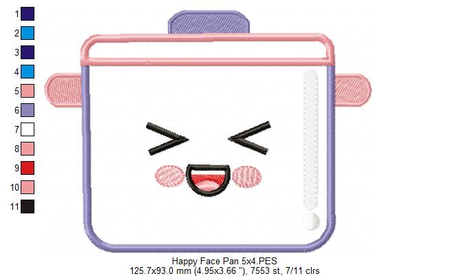Happy Face Pan - Applique