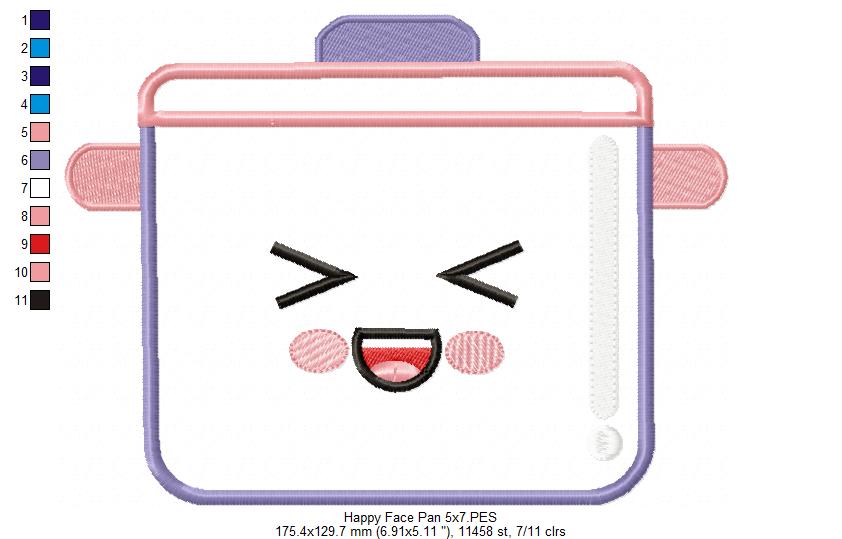 Happy Face Pan - Applique