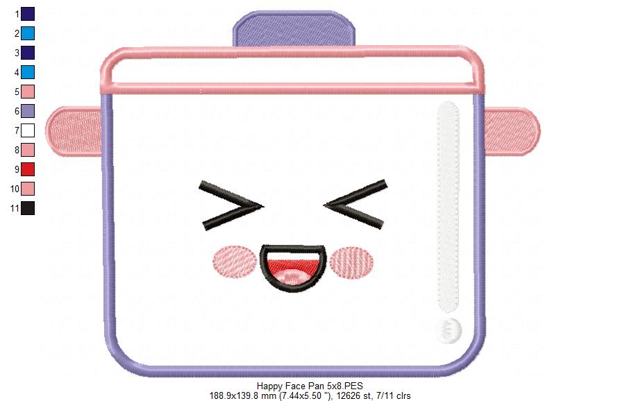 Happy Face Pan - Applique
