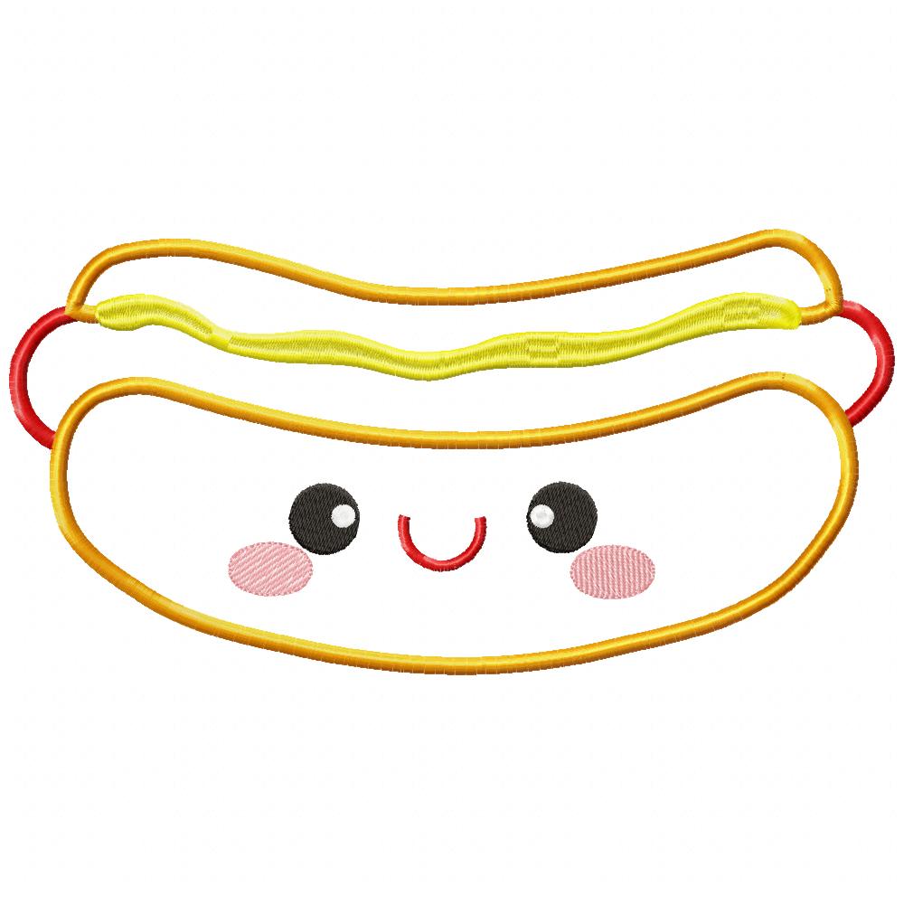 Happy Hot Dog - Applique