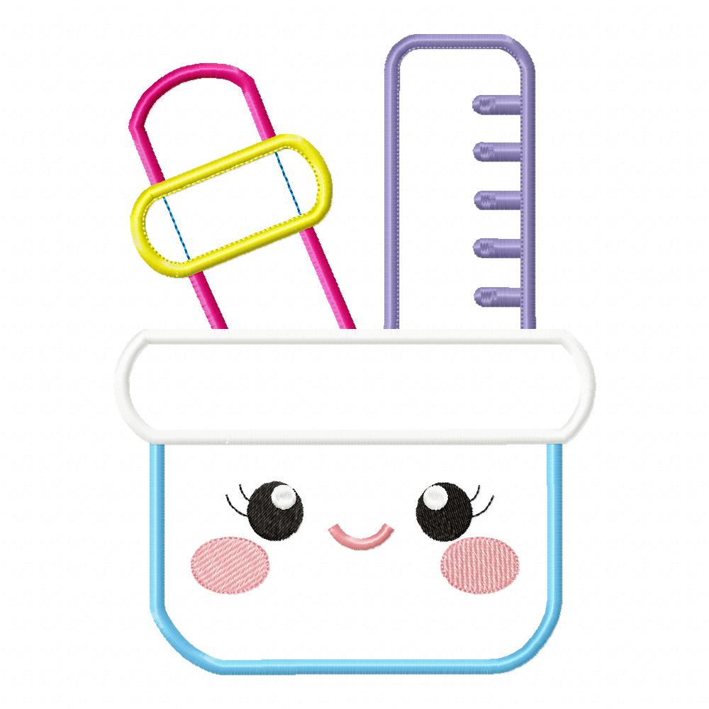Happy Pencil Holder - Applique