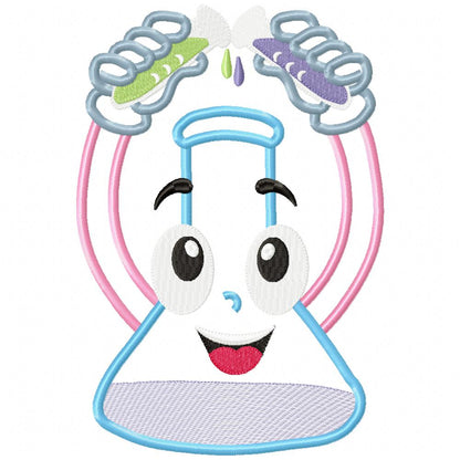 Happy Test Tube - Applique