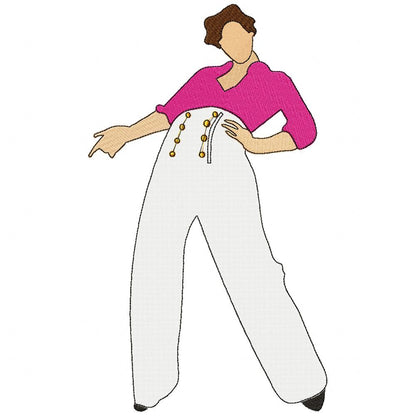 Harry Styles - Fill Stitch - Machine Embroidery Design