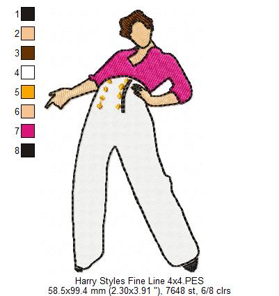 Harry Styles - Fill Stitch - Machine Embroidery Design