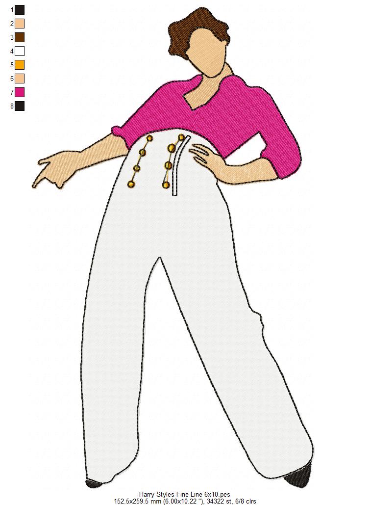 Harry Styles - Fill Stitch - Machine Embroidery Design