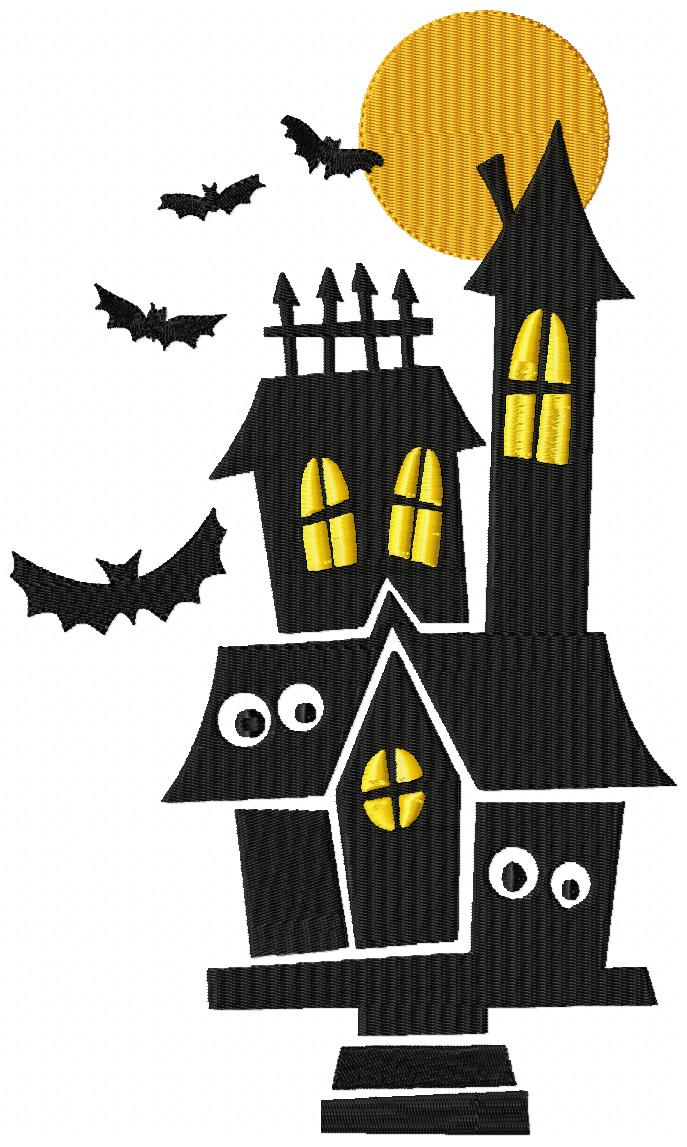 Haunted Castle - Fill Stitch Embroidery
