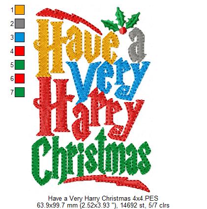 Have a Very Harry Christmas - Fill Stitch