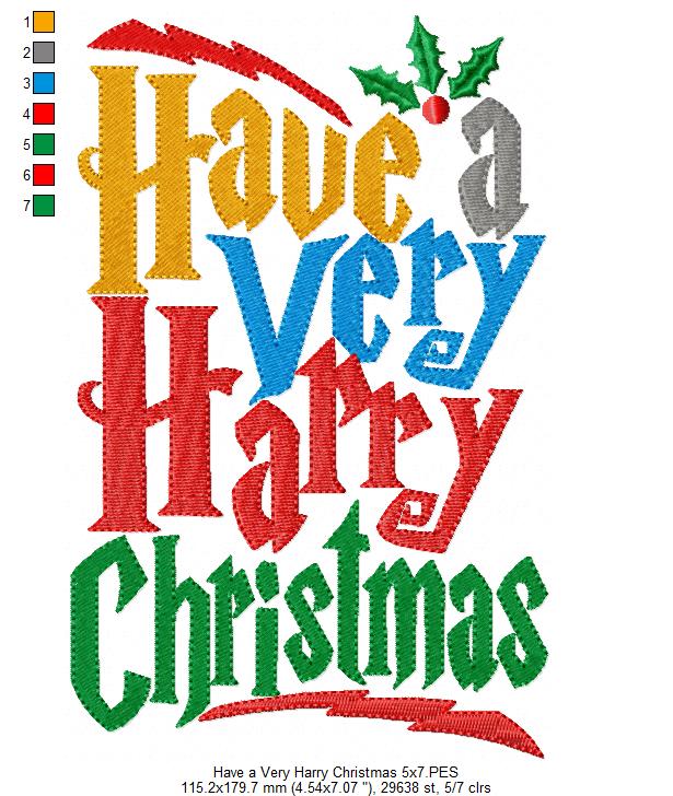 Have a Very Harry Christmas - Fill Stitch