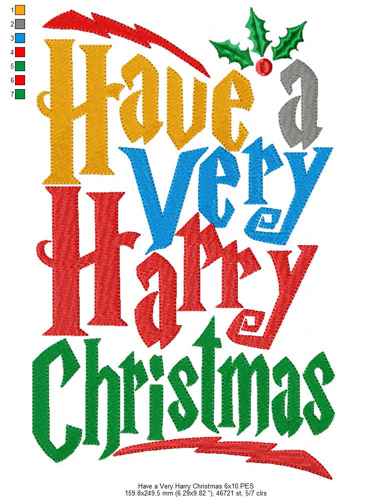 Have a Very Harry Christmas - Fill Stitch