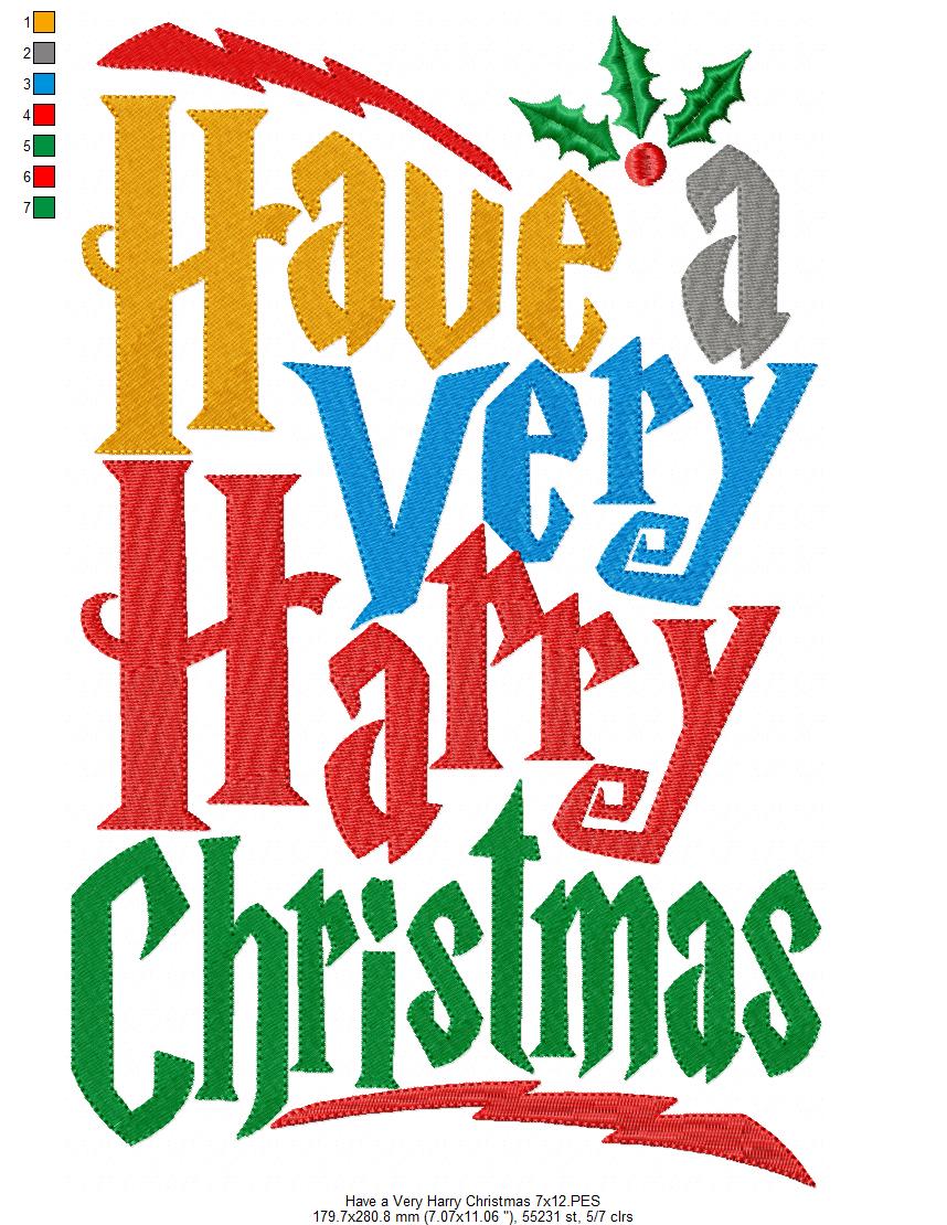 Have a Very Harry Christmas - Fill Stitch