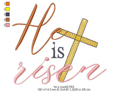 He is Risen - Fill Stitch
