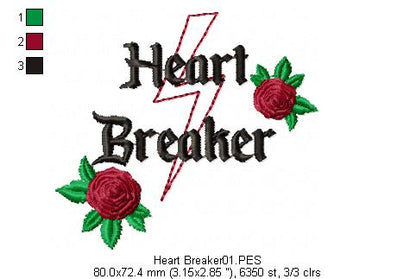 Heart Breaker - Fill Stitch
