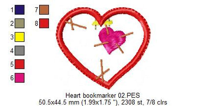 Heart Bookmaker - ITH Project - Machine Embroidery Design