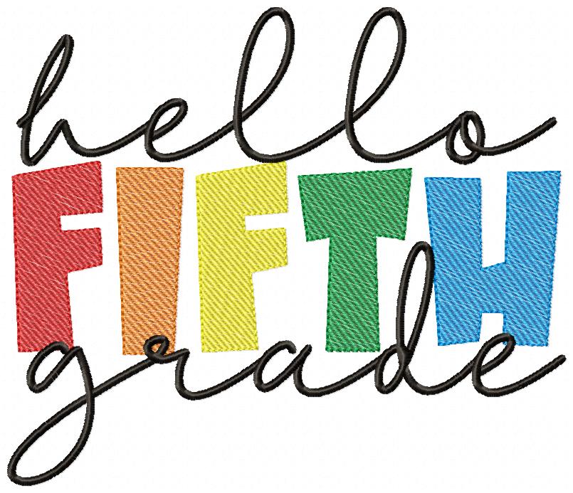 Hello Fifth Grade - Rippled Stitch