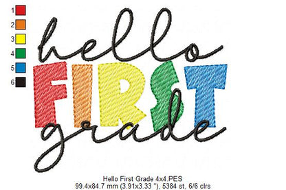 Hello First Grade - Rippled Stitch