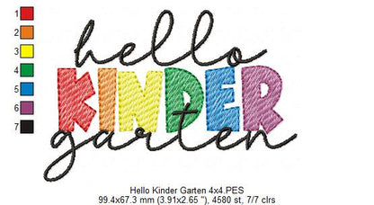 Hello Kinder Garten - Rippled Stitch
