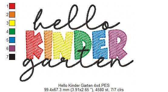 Hello Kinder Garten - Rippled Stitch