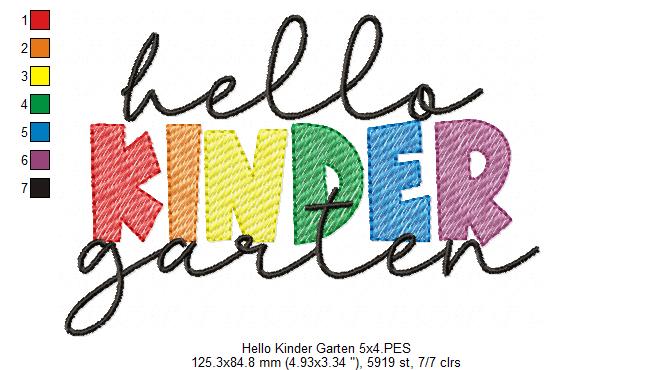 Hello Kinder Garten - Rippled Stitch