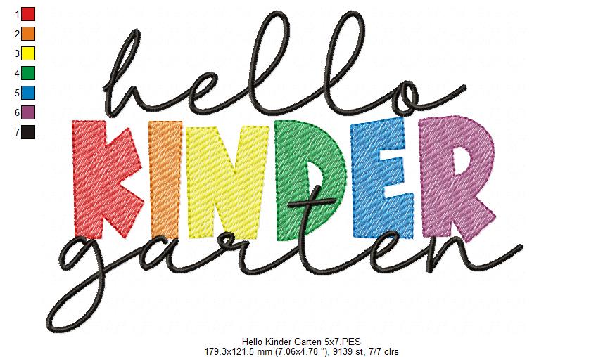 Hello Kinder Garten - Rippled Stitch