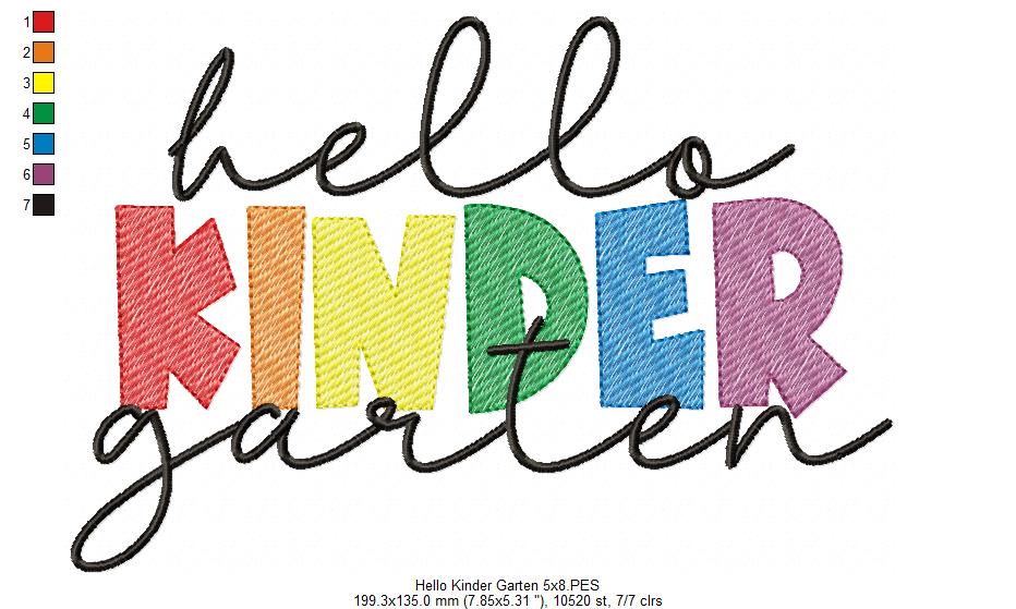 Hello Kinder Garten - Rippled Stitch