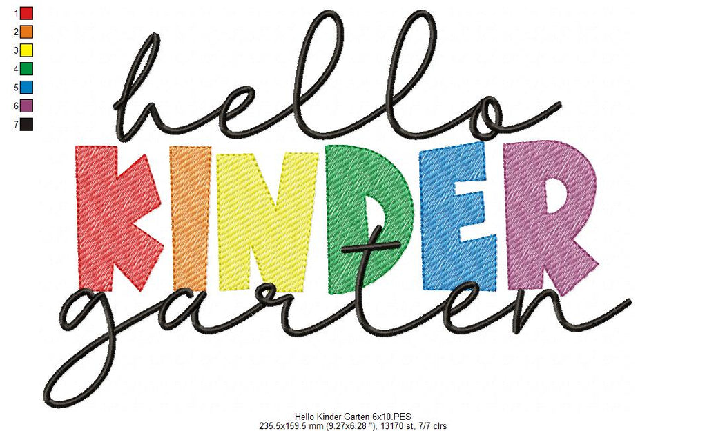 Hello Kinder Garten - Rippled Stitch