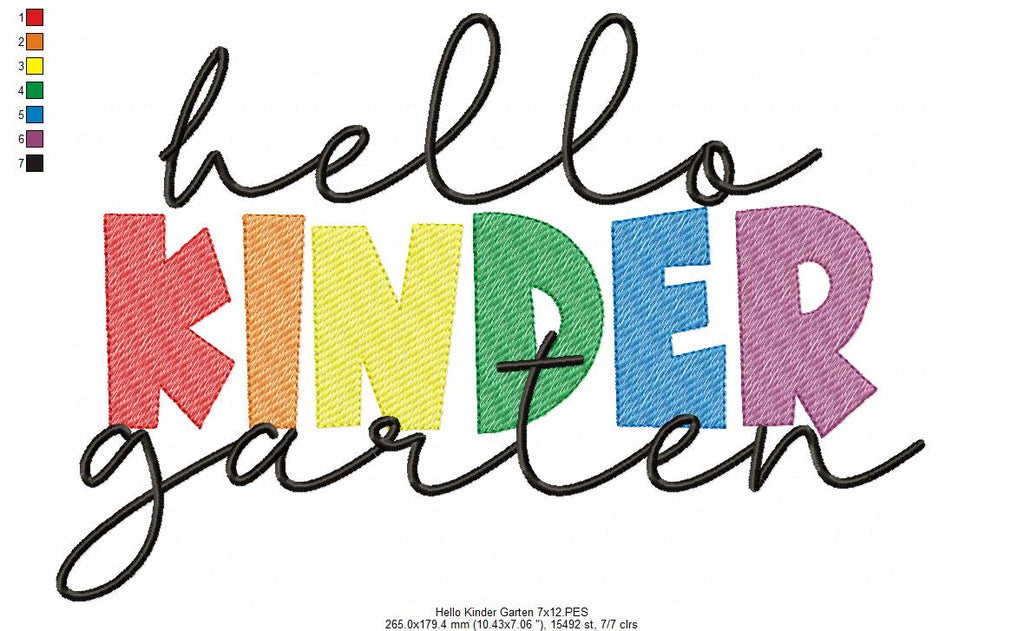 Hello Kinder Garten - Rippled Stitch