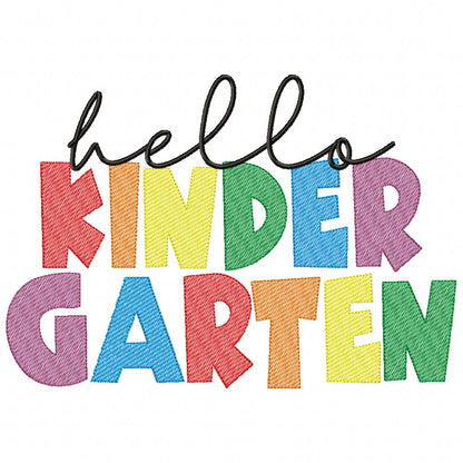 Hello Kinder Garten Multi Color - Rippled Stitch