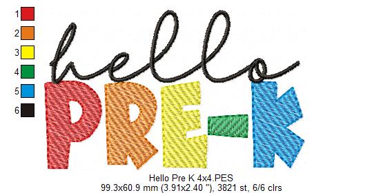 Hello Pre K - Rippled Stitch