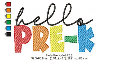 Hello Pre K - Rippled Stitch