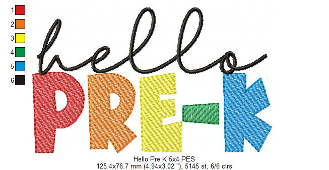 Hello Pre K - Rippled Stitch