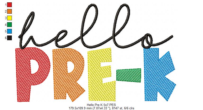 Hello Pre K - Rippled Stitch