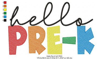 Hello Pre K - Rippled Stitch