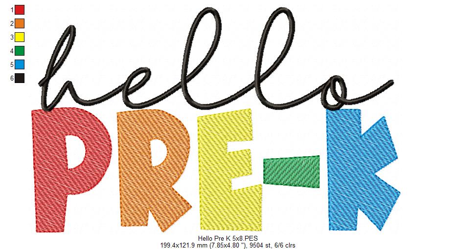 Hello Pre K - Rippled Stitch